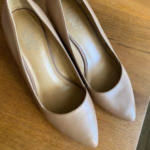 Franco Sarto Tan Wedge Heels